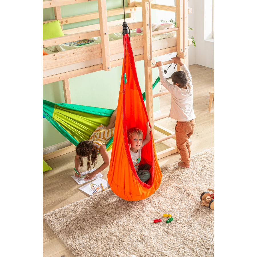 Hammock chair under online loft bed